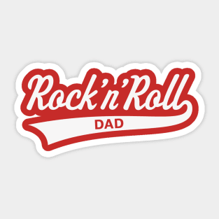 Rock 'n' Roll Dad (Daddy / Father's Day / White) Sticker